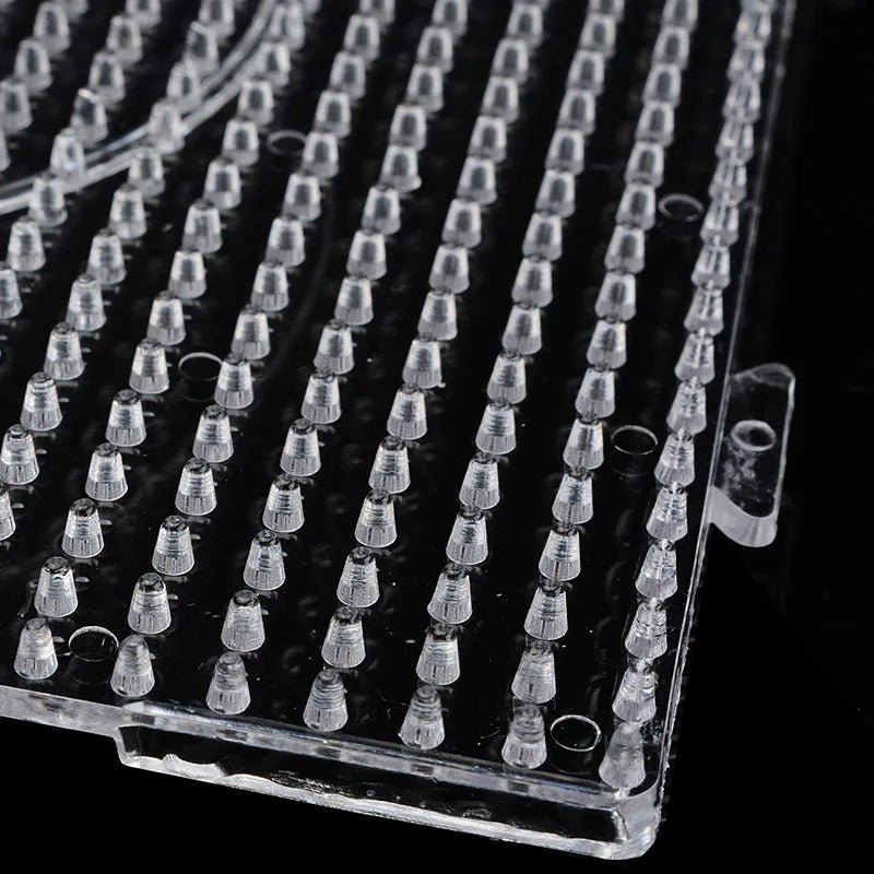 NULL Kids DIY Many Shapes Clear White Pegboard Template For Hama Beads-Jewelry Making Kits /Ages 6-12 Years Old /Colors-Clear/Geometric/White