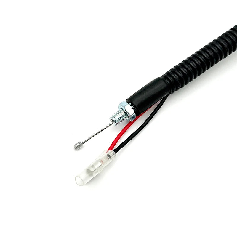BESHONE GARDEN Plastic Black-Red Button Handle Switch Throttle Triggers Pole Saw Outdoor Power Equipment / Short Cable For High Branches For Pole Saw/Colors-Black/Red/Silver