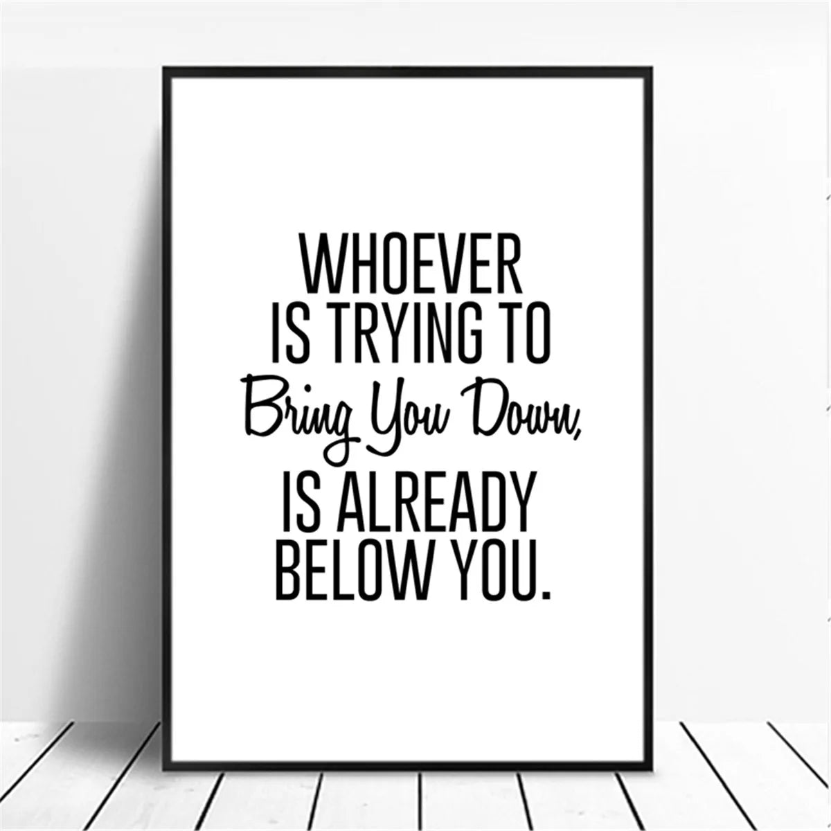 Unframed Canvas Rectangle Waterproof Ink Wall Black-White Quotes Minimalist Positive Words Prints