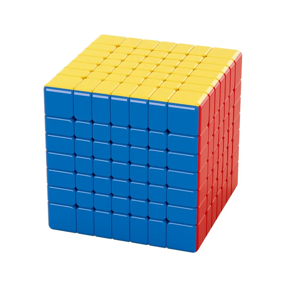 NULL Kids Multicolor Plastic Square Shaped 3D Sequential 7 V2M Magnetic Mechanical Puzzle Rubik Cube Toys/Ages: 3-14 Years Old + Older/Colors-Blue/Clear/Red/Multicolor/Yellow/Black/Geometric