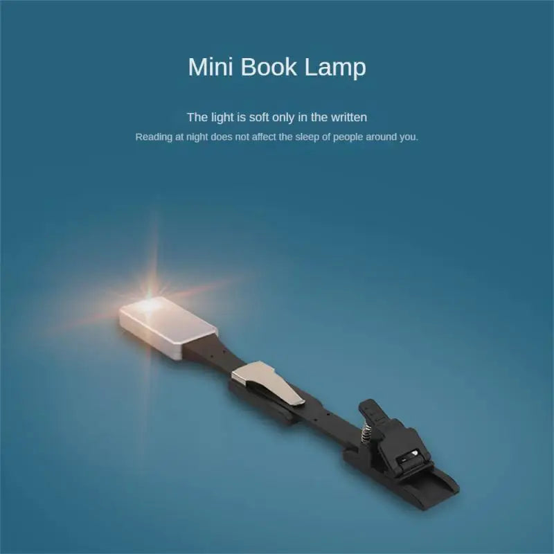 1-5 PCS Set Black LED Adjustable Color Dimming Detachable Flexible Portable USB Rechargeable Bookmark Clip Lights
