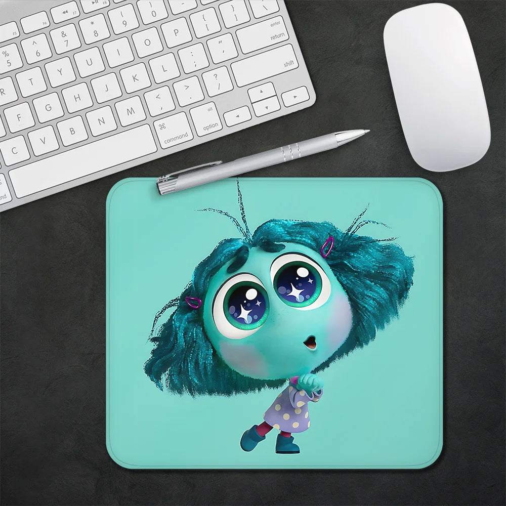 TOPTOY Cute Animated CARTOONS-INSIDE OUT 2-MOVIE-TV Themes Multicolor Rectangle Shaped Gaming Rubber Base Mouse Pads/Colors-Blue/White/Orange/Purple/Black/Multicolor/Pink