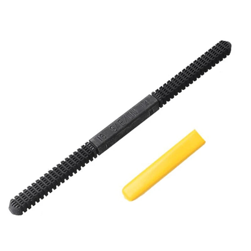 OOTDTY DIY Woodworking Mini Manuel Handheld Yellow Handle-Black Carbon Steel Thread Repair Restoration Metric-Imperial Tool FILES
