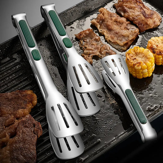 7-9-11 Inch Kitchen Non-Slip Stainless Steel Cooking Tongs