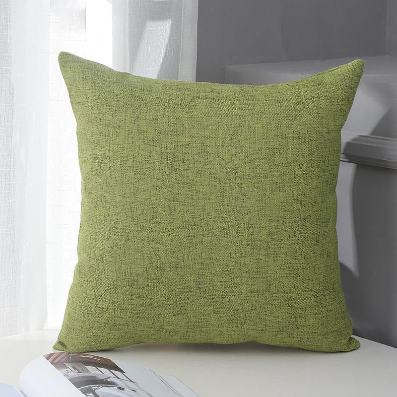 No-EN-Name-Null Modern Soft Velvet-Linen Multicolor Fabric Blend Square Machine Washable Decorative Pillowcases/Colors-Gray/Beige/Yellow/Orange/Red/Brown/Blue/Green/Multicolor