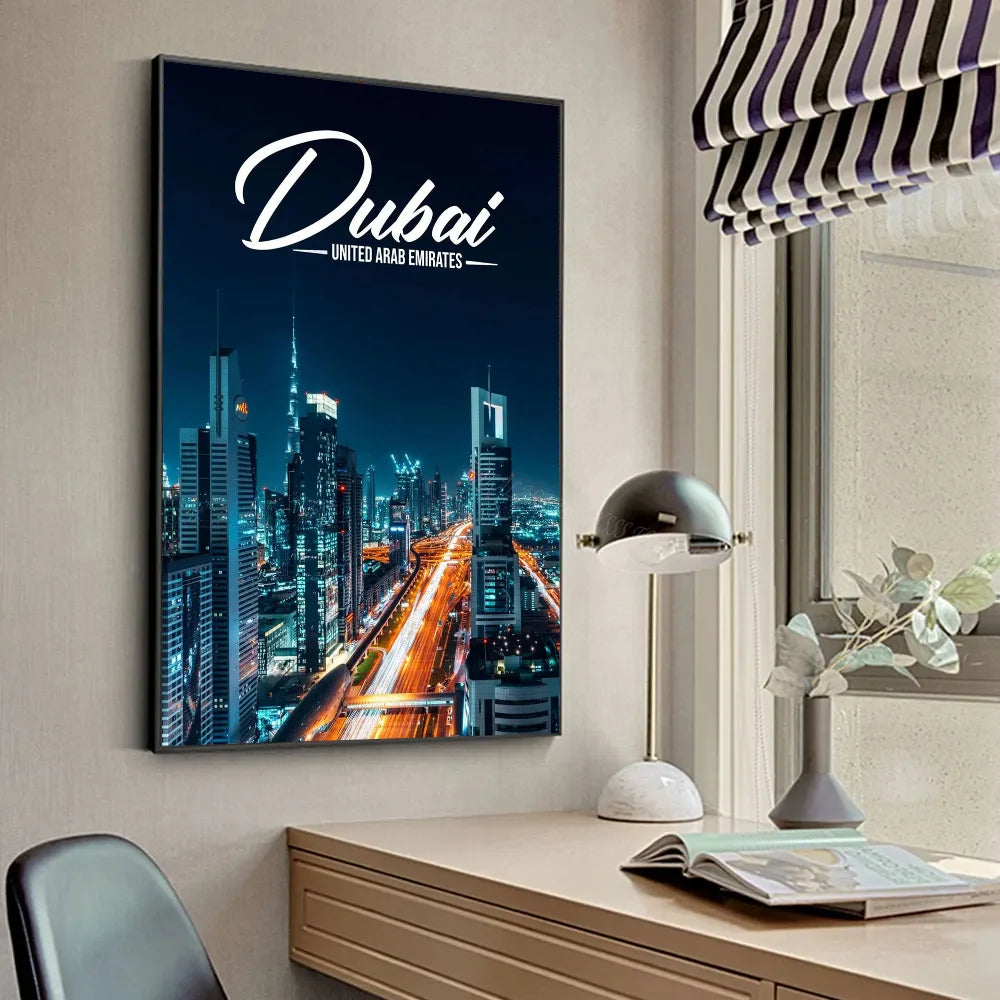 No-EN-Name-Null Modern HD Printed Unframed Different Style Customized Sizes Multicolor Famous Places Travel Cities-Kuala Lumpur-Dubai-Amsterdam-Lisbon-Wall Art Prints/Colors-Multicolor/Red/Black/Blue/Brown