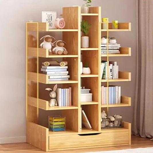 No-EN-Name-Null  Kids Brown Wood Free-Standing One Drawer On Bottom Bedroom Shelves-Rack Bookcases/Size: 152cm x 122cm x 60cm