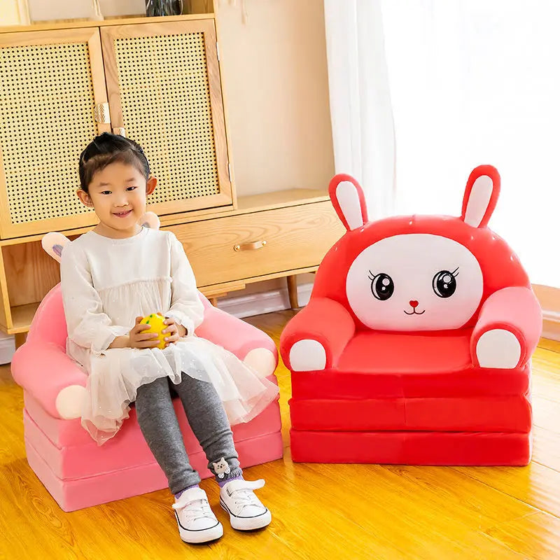 No-EN-Name-Null  Modern Kids One Seat Purple Cute Cartoon Animals-Princess Design Upholstered Padded Soft Polyester Fabric Armchairs/Colors-Purple/Red/Pink/Blue