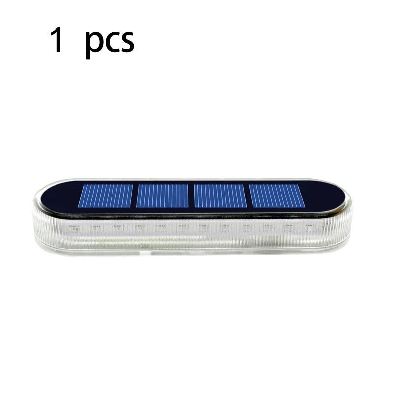 Outdoor Waterproof Clear Daylight-Warm-Cool White-Blue LED Long Curved Corner Rectangle Shaped Lights Automatic On-Off Mode Anti-Rust-Corrosion Anti-Pressure Five Tons Solar-Powered Mounted Deck-Stair Lights/Colors-Black/Clear/Blue/White