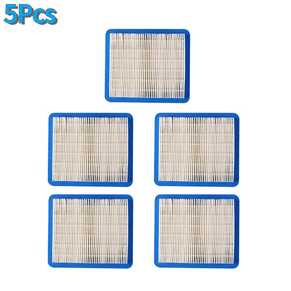 VKTECH 5-20 PCS Briggs Stratton Lawn Mower White Background Blue Frame Rectangle Shaped Replacement Air Filters Lawn Mower Accessories