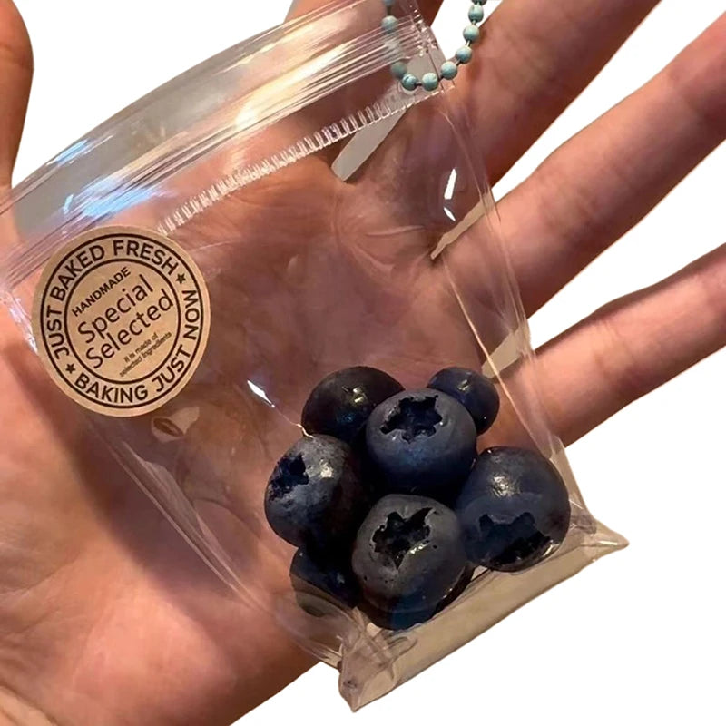 No-EN-Name-Null Kids Mini Handheld Soft TPR Plastic Clear Transparent Bag-Realistic Black-Blueberries Squeeze Stress-Anxiety Relieving Activity Toys/Ages: 6-12 + Years Old