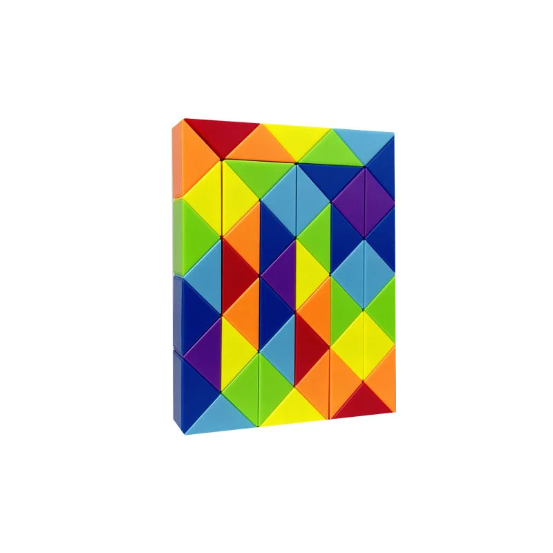 Rainbow Twistable ABS Plastic IQ Sequential Puzzle Conjoint Cube Fidget Toys/Ages 13-18+ Years Old