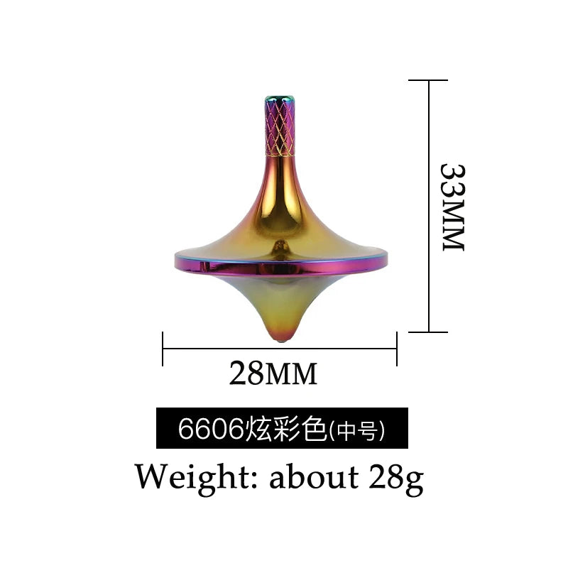 MUDDY PUDDLES Handheld Textured Surface Silver Metal Spinning Top Protruding Stem Activity Toys/Ages: 13-18 Years Old + Older/Colors-Silver/Gold/Gray/Multicolor