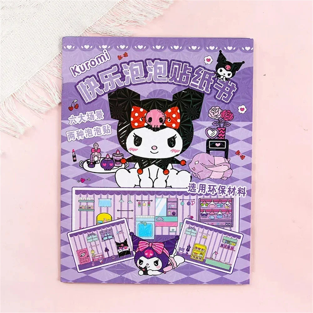 JOYTOP Kids 10 Styles Plastic Multicolor Cute Cartoon Sanrio Quiet Home Landscape Cardboard Sticker Books/Colors-Yellow/Pink/Pink/Purple/Blue/Multicolor/Ages: 3-14 Years Old-Older