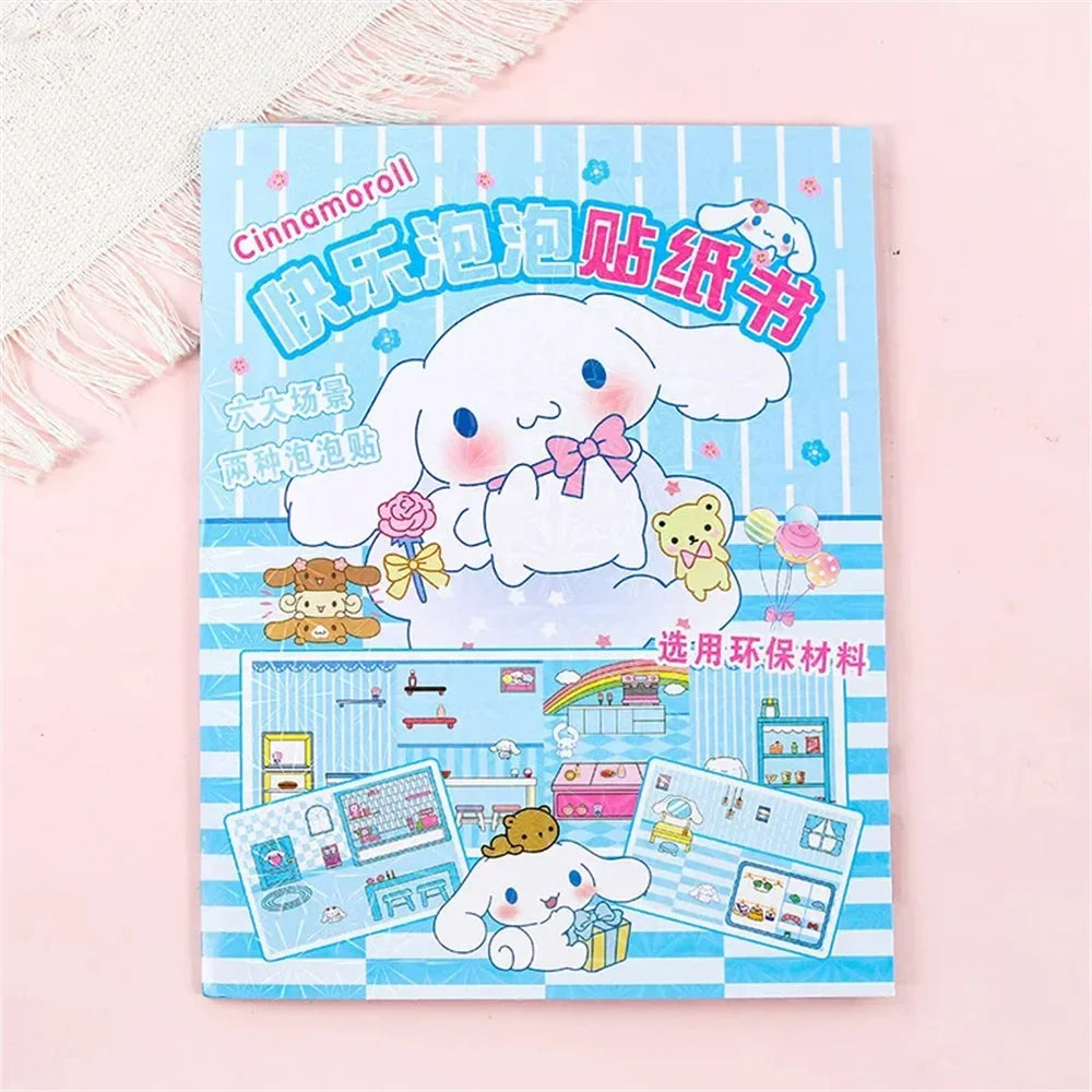 JOYTOP Kids 10 Styles Plastic Multicolor Cute Cartoon Sanrio Quiet Home Landscape Cardboard Sticker Books/Colors-Yellow/Pink/Pink/Purple/Blue/Multicolor/Ages: 3-14 Years Old-Older