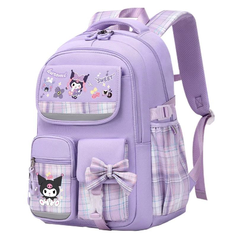 Kids Cute Cinnamon Dog Cartoon Polyester Backpacks /Air Cushion Belt /Reflective Stripe /Nylon/Built-In Compartment/Straps/Handles/Colors-Pink/Purple/Black/Blue/Animal
