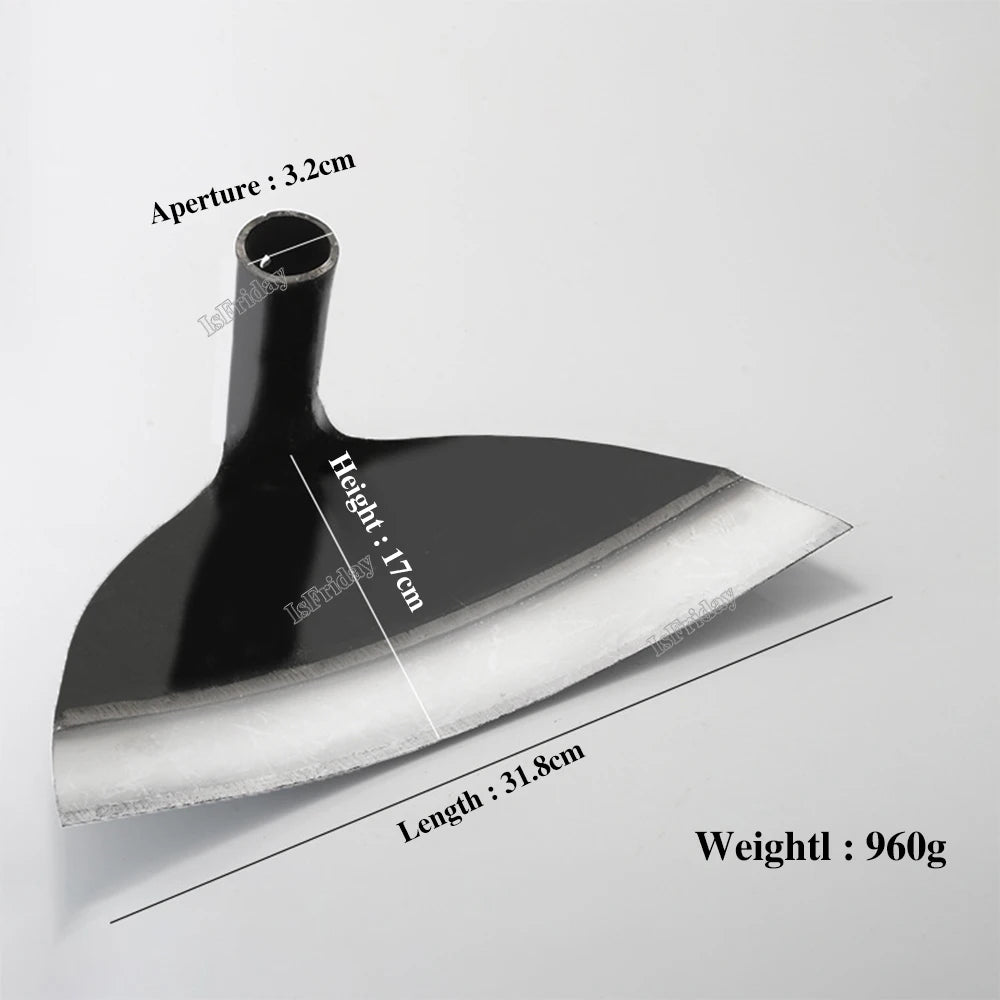 ISFRIDAY Black-Silver Manganese Steel Metal Loosening Soil-Weeding Wood-Handle Hoes