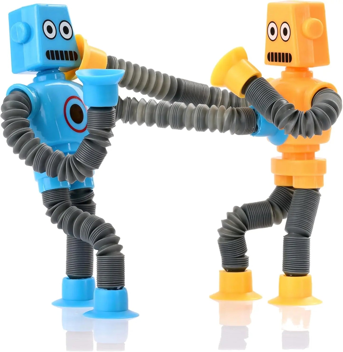 No-EN-Name-Null Teens-Adults 4 PCS Plastic Telescopic Suction Cup Hands-Feet Mini Cartoon Funny Robot Extendable Arms-Legs Action Figures/Ages: 13-18 Years Old-Adults/Colors-Purple/Blue/Gray/Red/Multicolor