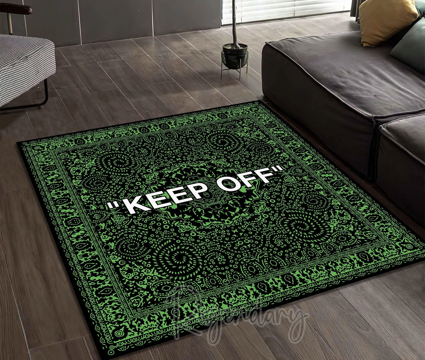 Indoor/Outdoor 100% Polyester Keep Off Area Rugs/Colors-Plaid/Green/Black/Red/White/Multicolor