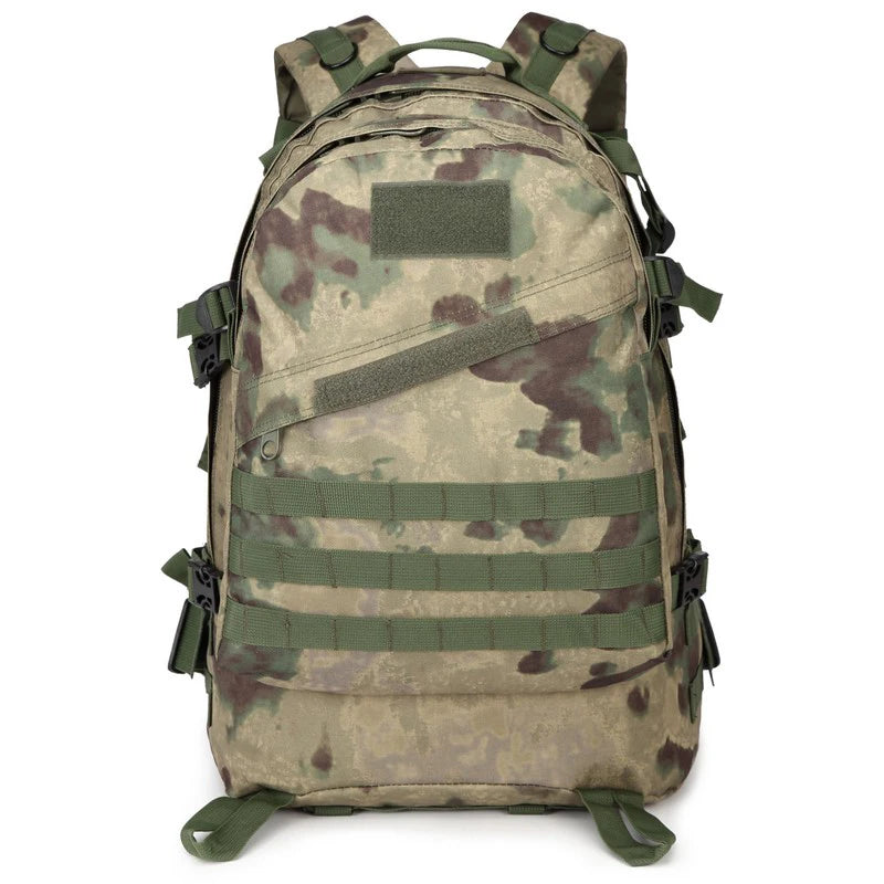 JARHEAD Large Outdoor Waterproof Green Oxford Nylon Fabric 3D Tactical Rucksack Polyester Lining Built-In Compartment Shoulder Straps-Handle Military Backpacks/Internal Padding/Colors-Camouflage/Green/Beige/Black