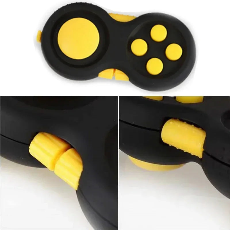 FUYAOZHISHANG Preschoolers-Adults Multicolor Plastic Handheld 8-Functions Fidget Controller Rotary Dial Electronic Lights Stress-Anxiety Reducer Keychains Activity Toys/Colors-Red/Black/Multicolor/Dots/Ages: 6-18  Years Old-Adults