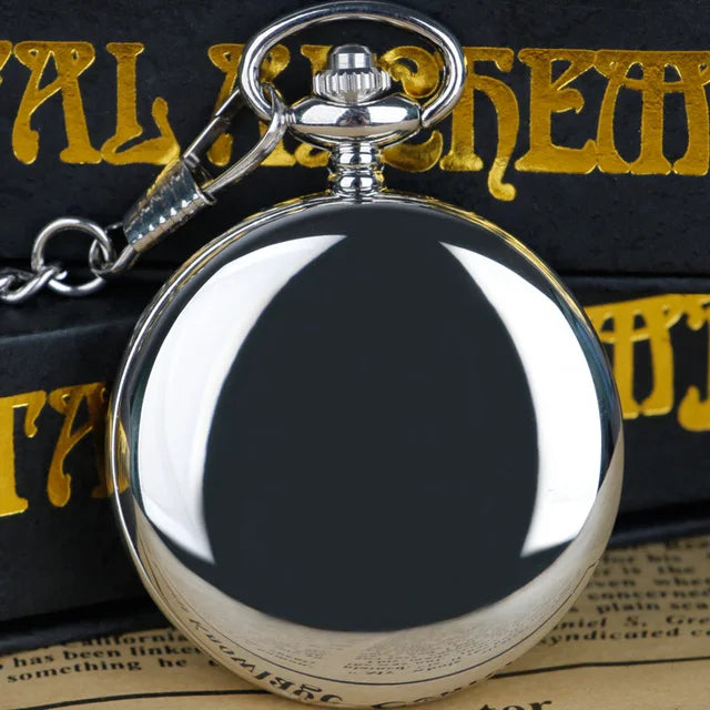SHUHANG Adults Vintage Waterproof Antique Quartz 12 Hour Display Glossy Gold Round Shaped Metal Alloy Case Plastic Face Pendant Chain-Pocket Watches /Colors-Black/Silver/Gold/With-Without Box