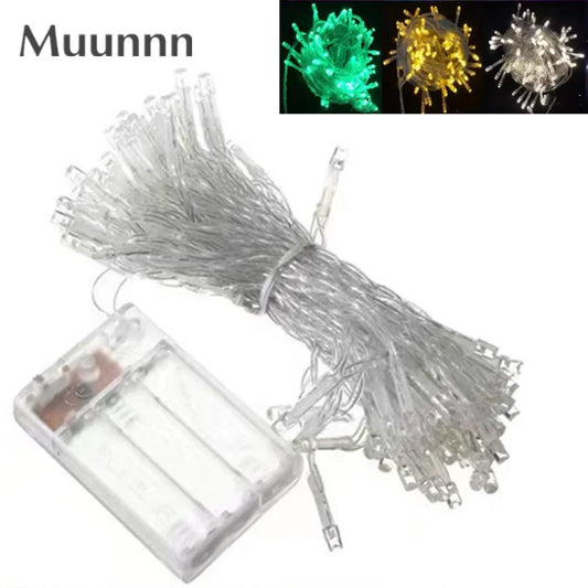 MUUNNN Outdoor-Indoor Modern Waterproof Irregular Shaped Battery-Powered Warm-Cool White 7 Multicolor LED Garland Light Ropes-String Lights/Colors-Purple/White/Blue/Pink/Multicolor/Yellow
