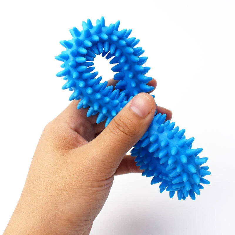 Preschool Rainbow Green Round Plastic Spiky Sensory Flexible Bracelet Ring Activity Toys/ Don't EAT/ Ages: 13-18 Years Old + Older/Colors-Pink/Blue/Green/Orange/Yellow/Multicolor