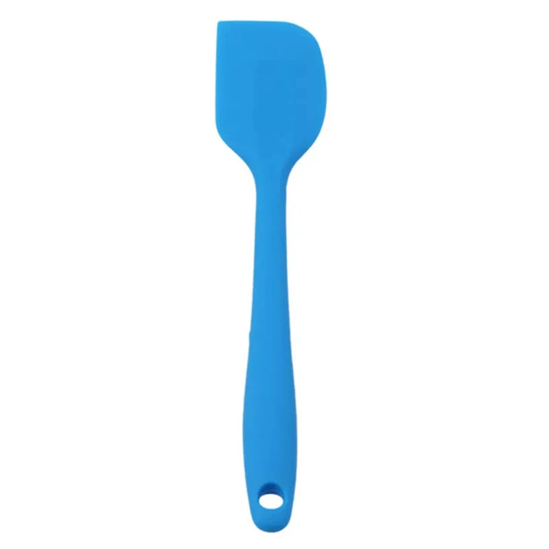 Kitchen Small Heat Resistant Integrated Soft Silicone Spatulas/With Hook Hole/Colors-Red/Blue/Green/Orange/Pink