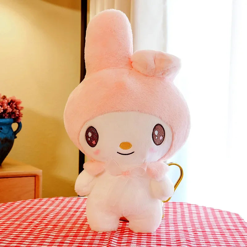 MINISO Cute Cartoon Anime Multicolor Kuromi Melody Cotton Filling Soft Plush Stuffed Animals/Ages: 13-18 + Years Old Adults/Colors-Purple/Pink/Multicolor