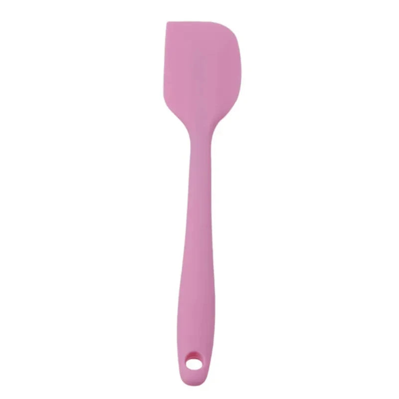Kitchen Small Heat Resistant Integrated Soft Silicone Spatulas/With Hook Hole/Colors-Red/Blue/Green/Orange/Pink