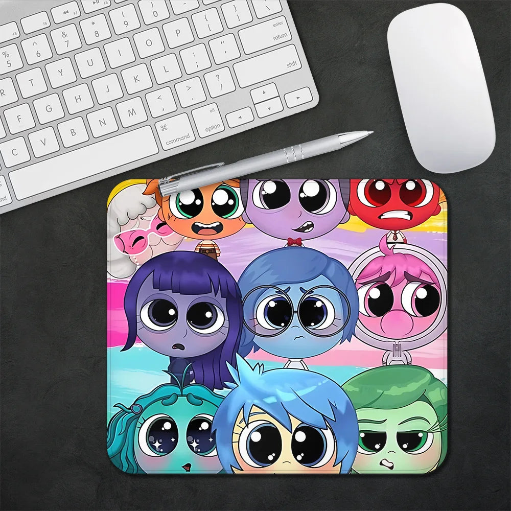 TOPTOY Cute Animated CARTOONS-INSIDE OUT 2-MOVIE-TV Themes Multicolor Rectangle Shaped Gaming Rubber Base Mouse Pads/Colors-Blue/White/Orange/Purple/Black/Multicolor/Pink