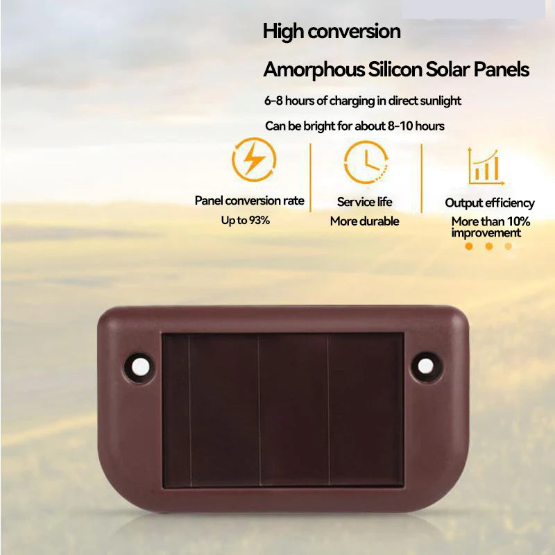 NOWYEY Outdoor Waterproof Solar-Powered Intelligent Control Switch Automatic Light Sensing Design Black Rectangle Shaped Deck Stair Lights Landscape Pathway Lighting /Colors-Black/Brown/White/Yellow/Green/Bronze