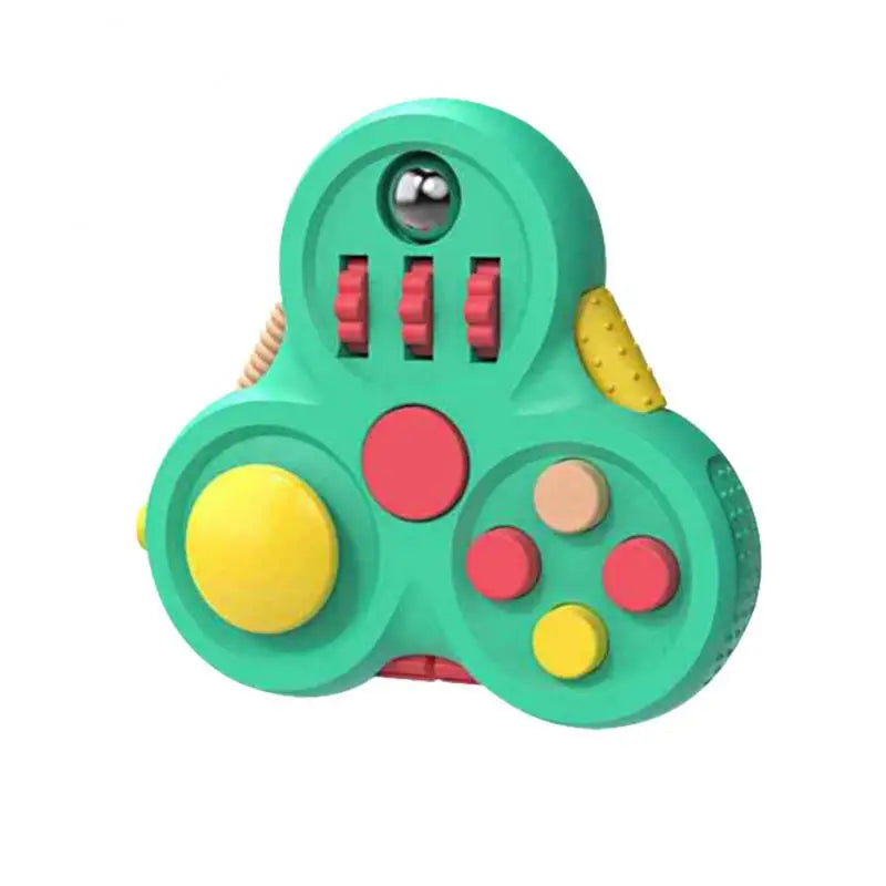 AHGREAT MAKE ALL GREAT Handheld Multicolor Plastic Triangle 10-In-1 Functions Fidget Pad Game Activity Toys /Ages: 18 Years Old + Older/Colors-Black/Blue/Orange/Green/Multicolor