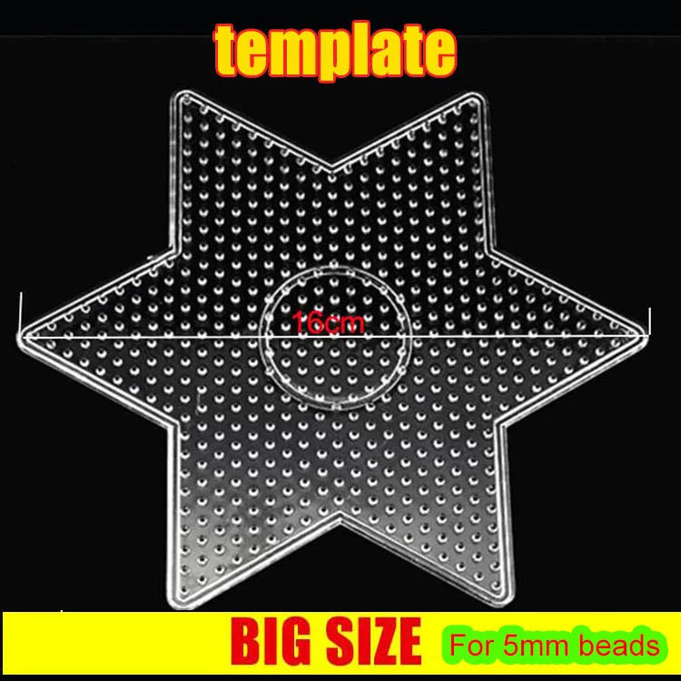 NULL Kids DIY Many Shapes Clear White Pegboard Template For Hama Beads-Jewelry Making Kits /Ages 6-12 Years Old /Colors-Clear/Geometric/White