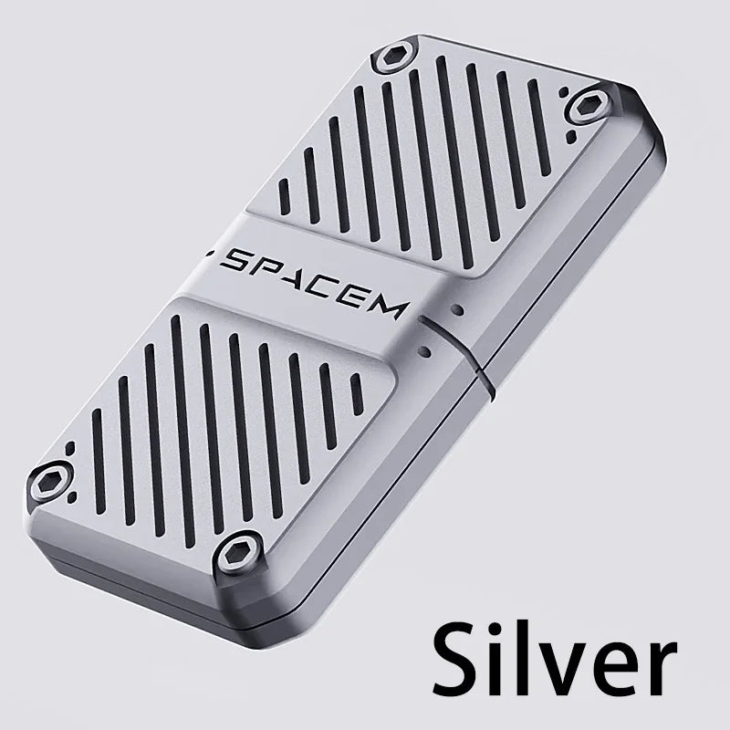 YIJOO Adults SPACEM Silver Metal Alloy Precision Fingertip Hand-Eye Coordination Mechanical Magnetic Push Plate Slider Fidget Stress Reliever Rectangle Activity Toys/Colors-Yellow/Black/Gray/Silver/Blue/13-18 + Years Old