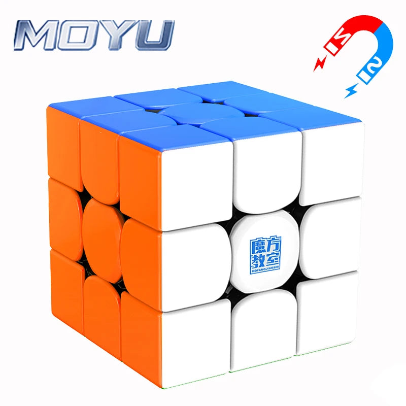 NULL Kids Medium Hard Plastic Square Shaped 3D Dissection Stickless Magic Fury Magnetic Fast Speed Mechanical Puzzle Rubik Cube Toys/Ages: 6-14 Years Old + Older/Colors-Red/Green/Orange/Blue/White/Clear/Geometric