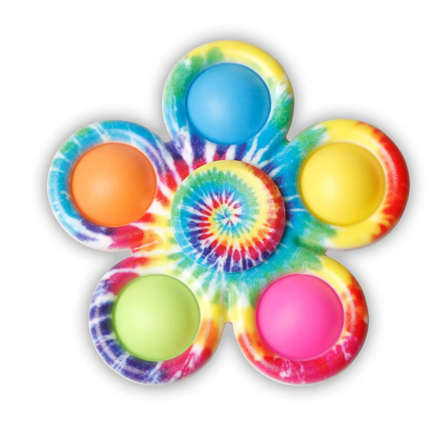MOONBIFFY Teens-Adults Plastic Rainbow Tie-Dyed Fidget Spinner Bubble Popping Finger Toys /Ages: 13-18 Years Old/Colors-Tie-Dye/Multicolor/Dots