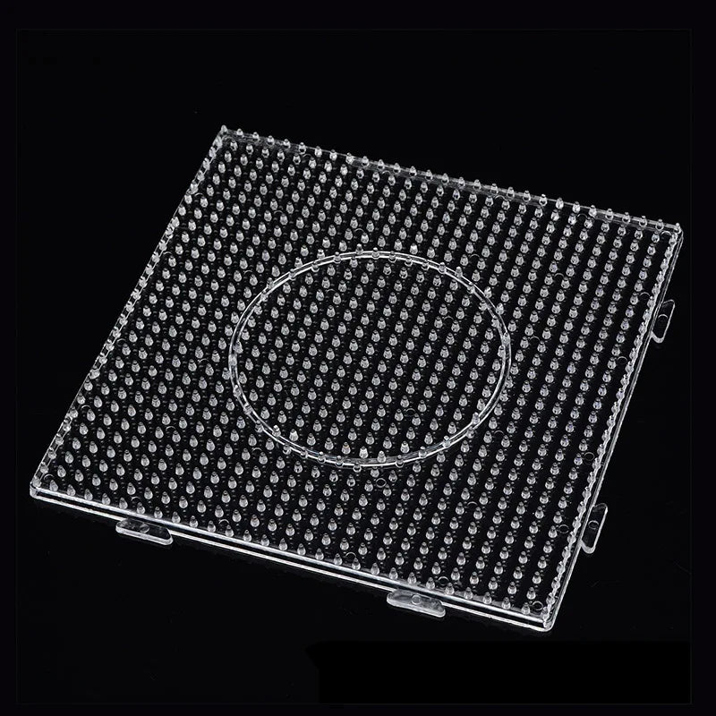 NULL Kids DIY Many Shapes Clear White Pegboard Template For Hama Beads-Jewelry Making Kits /Ages 6-12 Years Old /Colors-Clear/Geometric/White