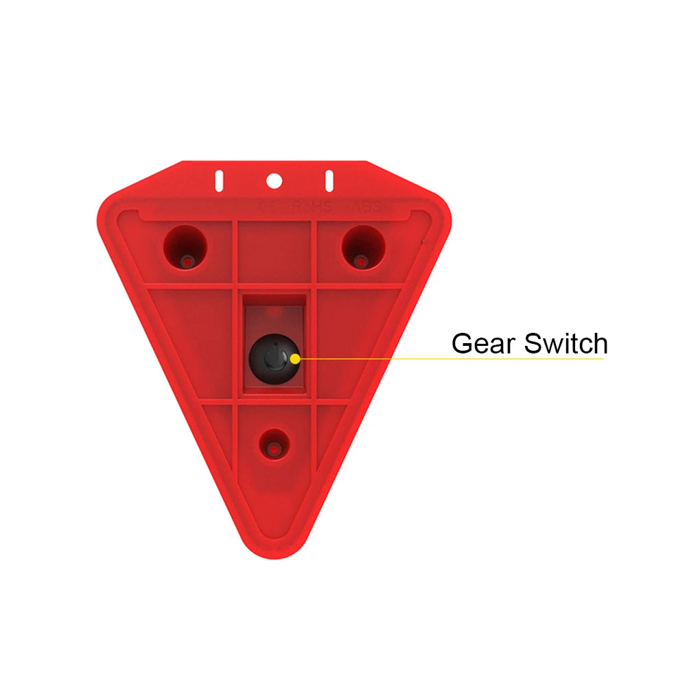 No-EN-Name-Null Outdoor Waterproof Red-Black Triangle Plastic Six LED Solar Alarm Light Four Modes Sensor Flashing-Light Sounds Repels Wild Animals Detector 24-Hours Interval 10-20 Minutes Cycles Home Alarm System/LED BULBS INCLUDED