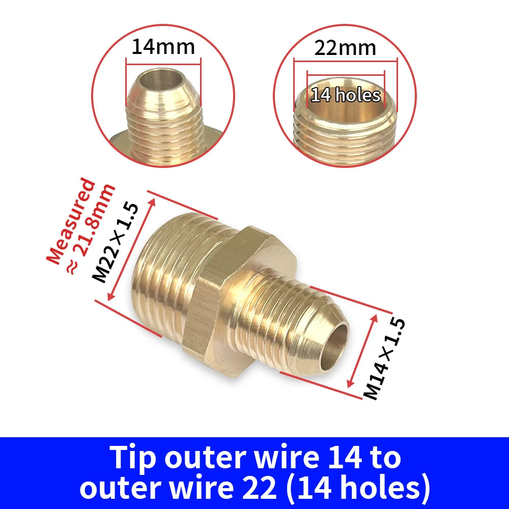 KAIKARAI Gold-Silver Brass Thread Connector Male-Female Adaptor Converter Joints High Pressure Washer Guns-Garden Hose Fittings