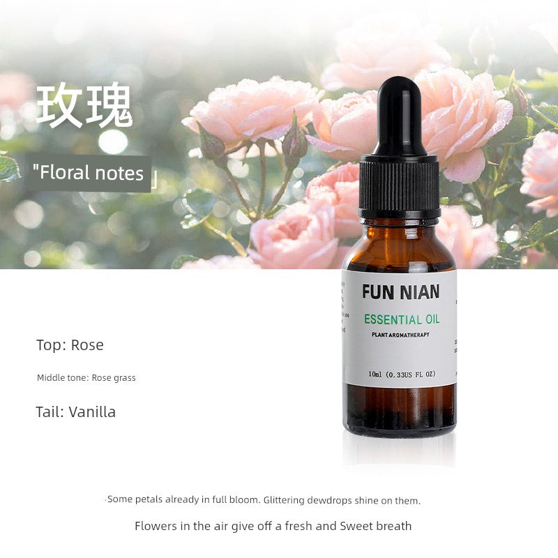 Fun Nian Water-Soluble Plant Aromatherapy Essential Oil Bottle Cap Dropper Design For Humidifier/Colors-Black/Brown/White/Blue/Multicolor