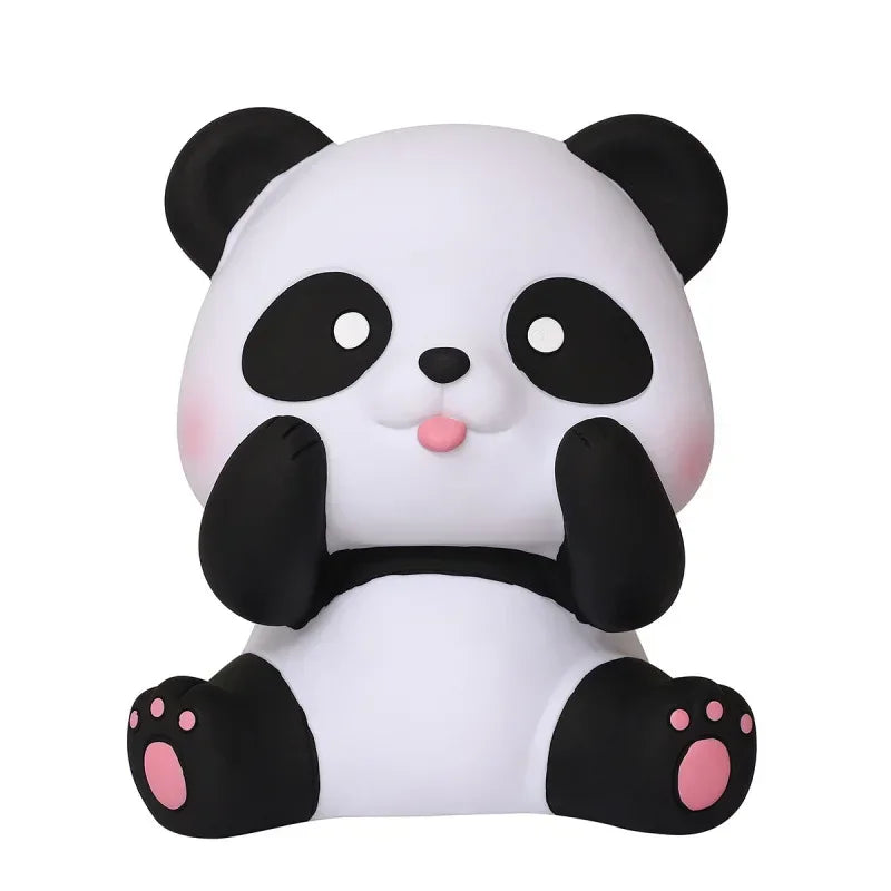 No-EN-Name-Null Newborn Babies-Teens PVC Vinyl Large Cartoon Black-White Panda Animals Piggy Banks/Ages: Newborn Babies-14 Years Old + Older