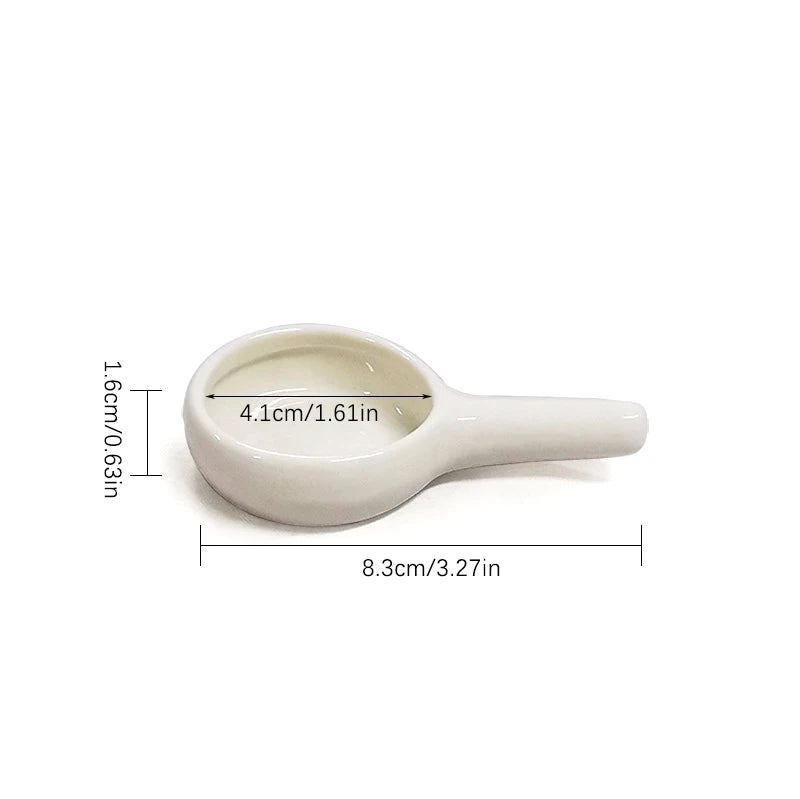 No-EN-Name-Null Decorative Small White Ceramic Floral Flower Design Heat-Resistant Essential Oil Burner-Wax Melting-Tea Light Candle-Diffuser Candle Holders/With 3 Ceramic Spoons