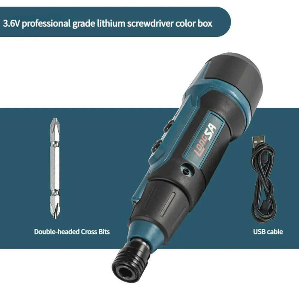 Large Torque Electric Screwdriver 0.15-7 Nm Manual Tool Ratchet Screwdriver Set Mini Electric Drill Hand Tools With Flashlight