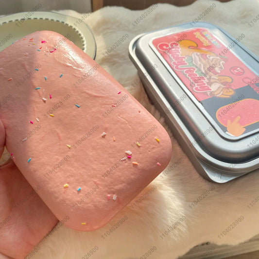 No-EN-Name-Null Teens-Adults Plastic Synthetic Silicone Boxed Sticky Realistic Pink Sweet Cake Squishy Slow Rising Squeezable Stress-Anxiety Relief Activity Toys/Ages: 13-18 Years Old Adults/Colors-Pink/Gray/Blue/White/Brown/Yellow/Beige