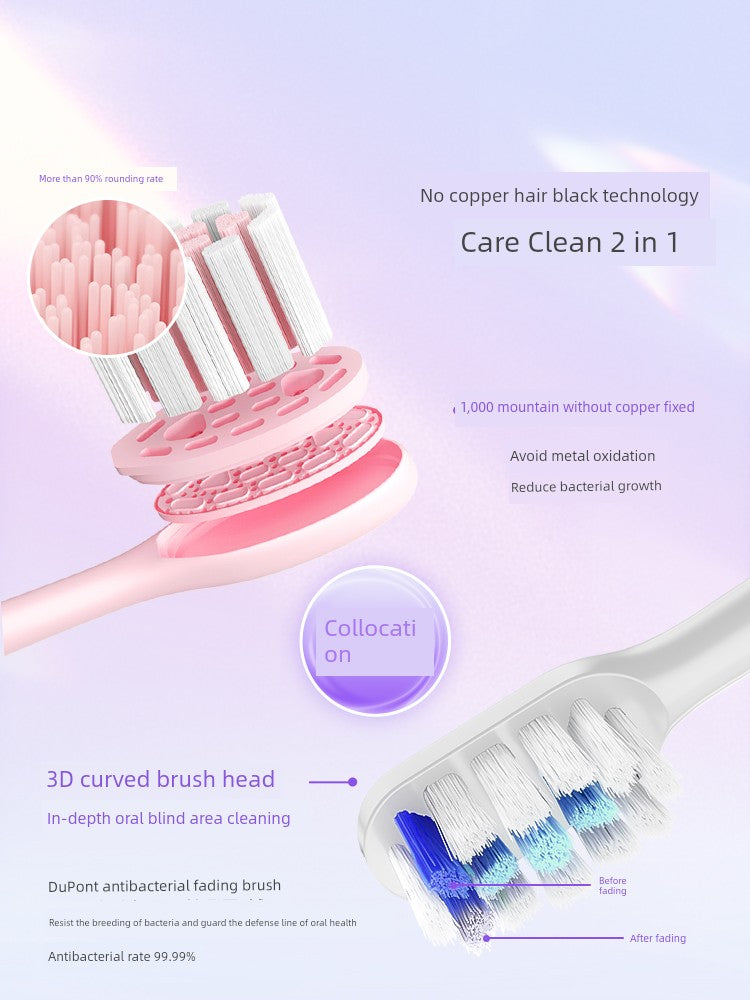Adults Qianshan 3D Curved Sonic Acoustic Electric Charging Soft Toothbrushes/ Colors-Pink/White/Black/Blue/Multicolor