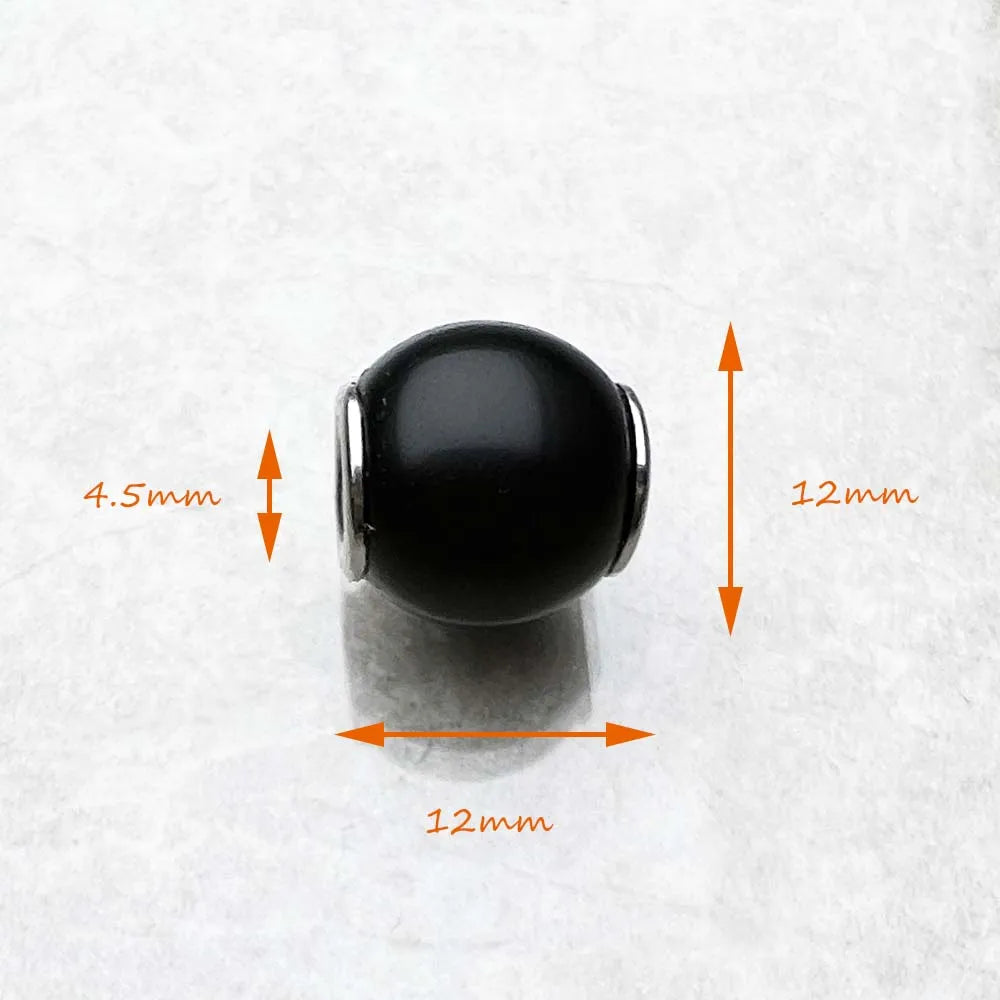 Beads Black 925 Sterling Silver Charms Jewelry Accessories Gift For Women & Men