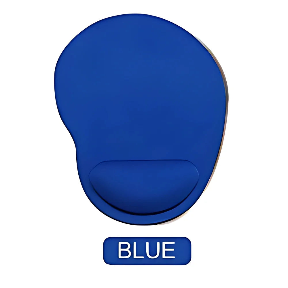 STONEGO Solid Multicolor Oblong Oval Shaped EVA Memory Foam Wrist Rest Support Silicone Anti-Skid Rubber-Neoprene Base Gaming Mouse Pads/Colors-Pink/Purple/Blue/Black/Gray/Red