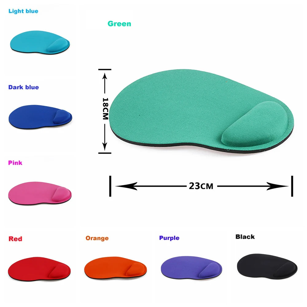 OKDEALS Customized Shapes Free-Form Soft Comfortable Leather Solid Rainbow Color Rectangle Shaped Foam Sponge Core Non-Slip Wrist Support REST Neoprene Rubber Base Gaming Mouse Pads